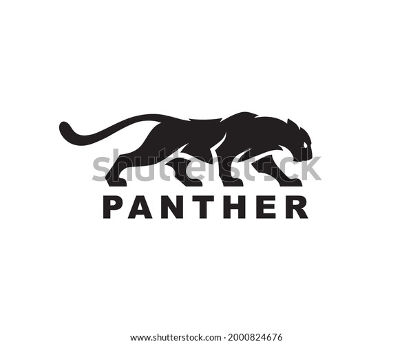 Panther Silhouette Logo Icon Cougar Symbol Stock Vector (Royalty Free ...