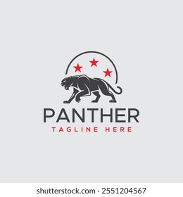 panther silhouette logo vector illustration
