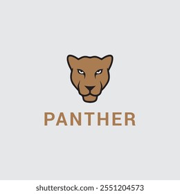 panther silhouette logo vector illustration
