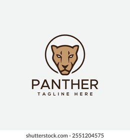 panther silhouette logo vector illustration
