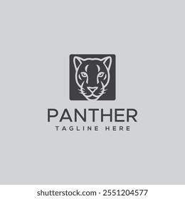 panther silhouette logo vector illustration
