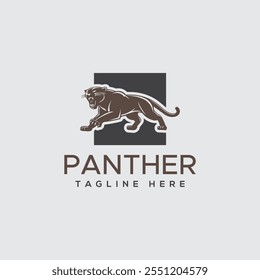 panther silhouette logo vector illustration
