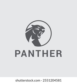 panther silhouette logo vector illustration
