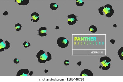 Panther skin texture background design concept. bright neon gradient. place for text. eps 10 vector illustration.