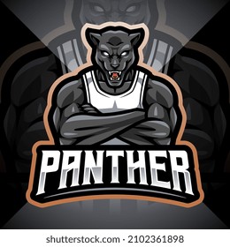 Diseño del logo de la mascota deportiva Panther