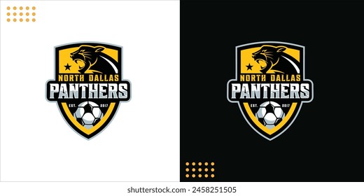 Panther sport vector logo concept on black background, design inspiration, logo