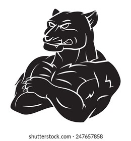 Panther Strong Mascot Tattoo