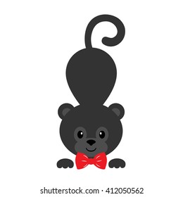 panther with tie vector