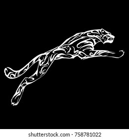 panther tiger logo vector tattoo silhouette