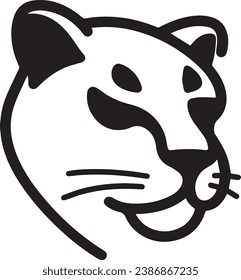 Panther or Tiger Symbol . vector sketch. Vector illustration