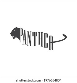 Panther typography bold vector logo