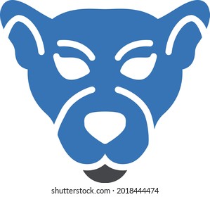 icono de color de glifo vector panther