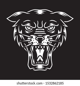 Panther Vector Illustration Black white