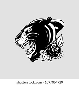 panther vector illustration detailed and editable