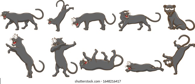 Panther vector set collection graphic clipart design