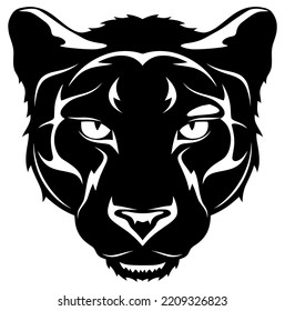 Panther vector, silhouette vector, isolated illustration abstract pattern on white background