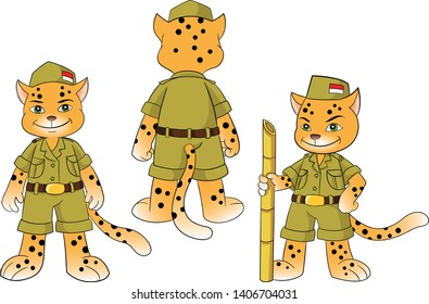 Panther Warrior from Indonesia Mascot Illustration 