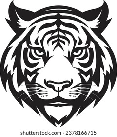 Panthera Dominance Crest Black Tiger Emblem Design