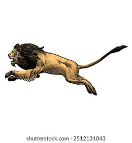 Panthera leo a criatura animal ilustração design isolado 