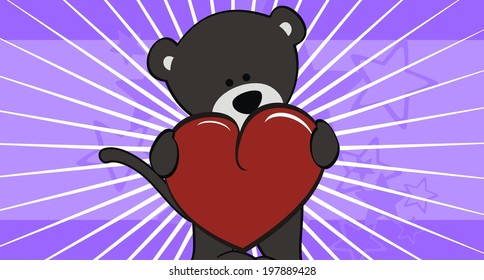 panthercartoon love wallpaper in vector format very easy to edit