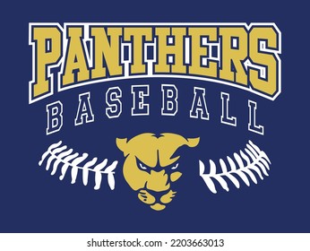 Panthers Baseball logo - Vector