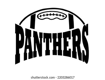 Panthers Football Design, On White