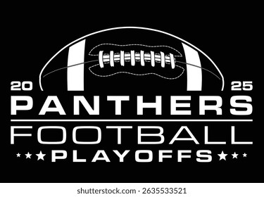 Panthers Football Playoffs Design is a modern graphic design for your Panthers football team playoff game. This great for shirts and other products, promotions or advertising.
