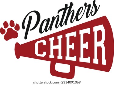 Panthers Paw. Cheer logo Idea (Editable) - Vector Illustration