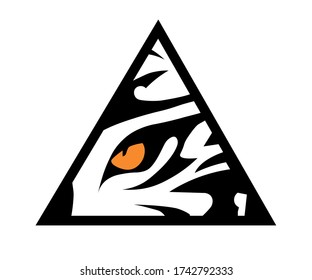 Patrón de piel de Panther con observación de ojos en el escudo.