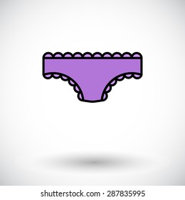 Pantie. Flat icon on the white background for web and mobile applications. Vector illustration.