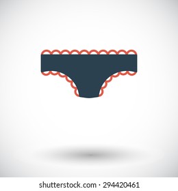Pantie. Flat vector icon for mobile and web applications. Vector illustration.