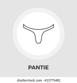 Pantie icon vector. Flat icon isolated on the white background. Editable EPS file. Vector illustration.