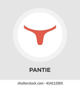Pantie icon vector. Flat icon isolated on the white background. Editable EPS file. Vector illustration.