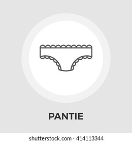 Pantie icon vector. Flat icon isolated on the white background. Editable EPS file. Vector illustration.