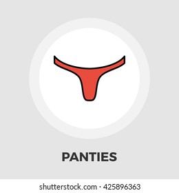 Pantie icon vector. Flat icon isolated on the white background. Editable EPS file. Vector illustration.