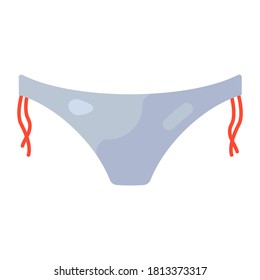 Pantie, ladies undergarment in flat style 