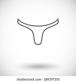 Pantie. Single flat icon on white background. Vector illustration.