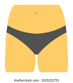 
Pantie, undergarments for women, flat vector icon 
