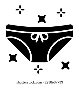 Pantie vector icon on white background