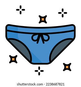 Pantie vector icon on white background