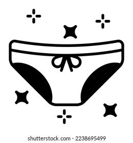 Pantie vector icon on white background