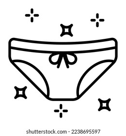 Pantie vector icon on white background