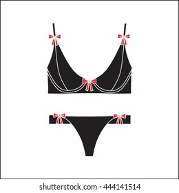 Panties Bra Women Drawn Vector Lingerie Stock Vector Royalty Free