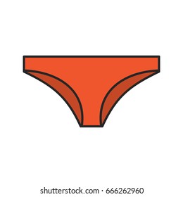 Panties color icon. Isolated vector illustration
