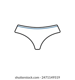 icono de línea de concepto de bragas. Ilustración de elemento simple. diseño de símbolo de esquema de panties concept.