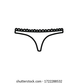 panties doodle icon, vector illustration