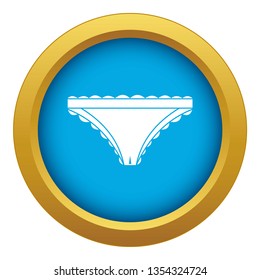 Panties with frill icon blue vector isolated on white background for any design