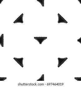 Panties with frill pattern repeat seamless in black color for any design. Vector geometric illustration