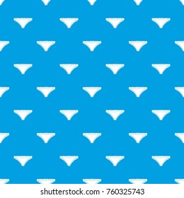 Panties with frill pattern repeat seamless in blue color for any design. Vector geometric illustration