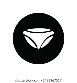 panties icon in black circle